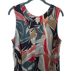 NIC + ZOE colorful women’s tank top. Size PL